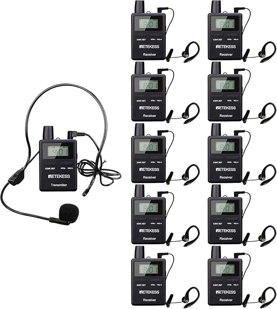 Retekess TT109 Wireless Tour Guide System, Church Translation System