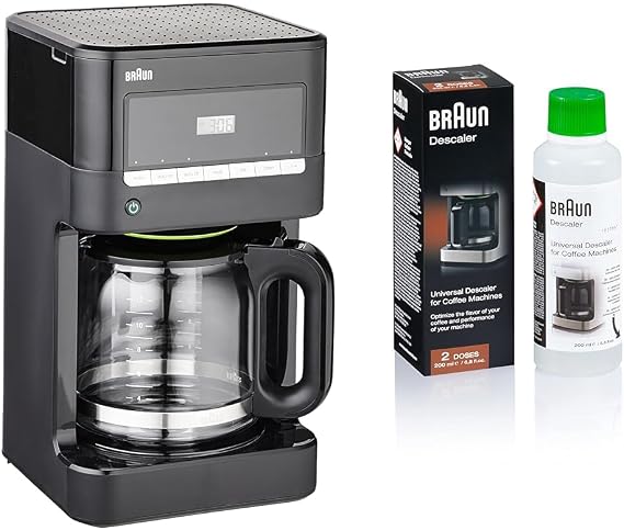 Braun Brew Sense 12-Cup Drip Coffee Maker (KF7000BK) Bundle