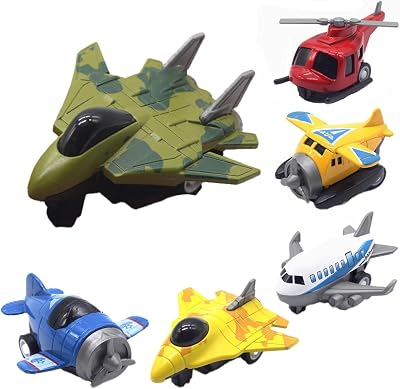 6 Packs of mini Model Airplane Toys, Suitable for Boys and Girls Ages 3-7, Toy Set Model Airplane is The Best Birthday Party Gift for Kids who Love Party Toys