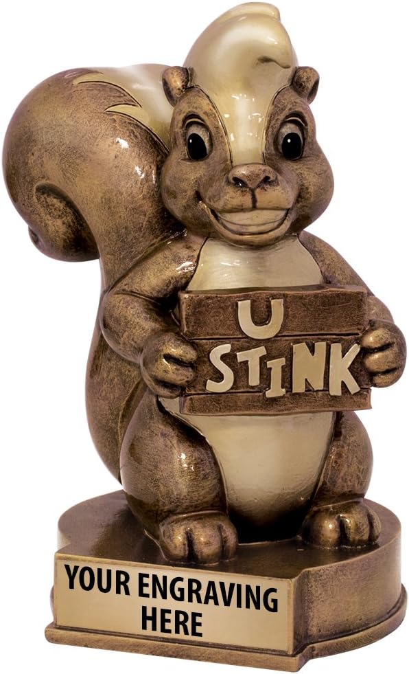 Crown Awards 3.75 x 5.5 Loser Skunk Sculpture Trophy - Last Place Trophies