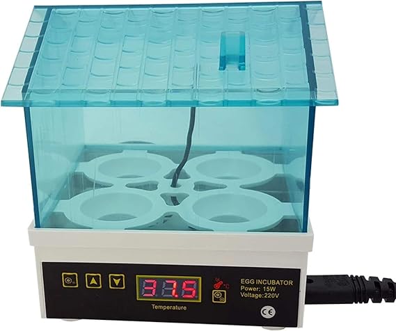 Chicken Incubators Digital Fully Automatic 4 Eggs Poultry Hatching With Turning Temperature Control For Chickens Ducks Goose Birds Quail