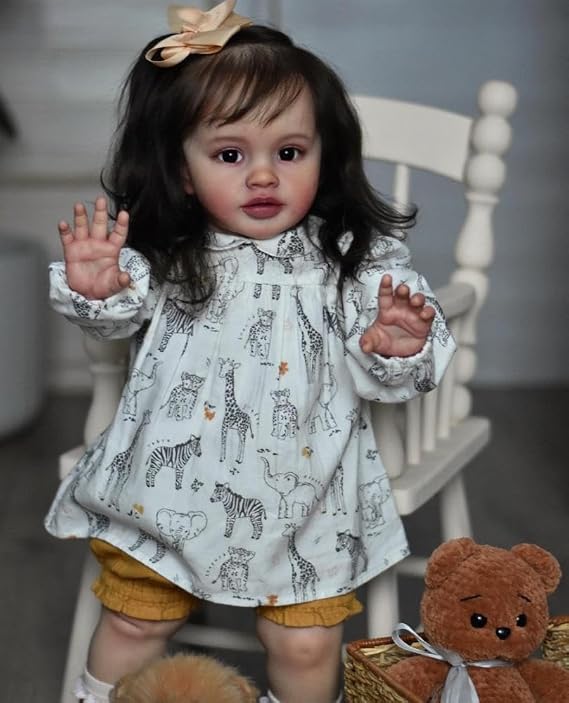Anano Big Reborn Baby Dolls Toddler Girl 26 Inch Realistic Reborn Toddler Baby Girls Doll, Big Fat Chubby Newborn Babys Dolls, Lifelike Realistic Newborn Girl Doll that Look Real and Feel Real
