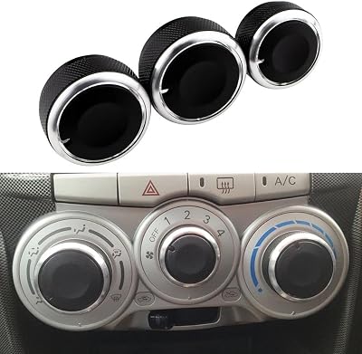 3PcsSet Car Air Conditioning Knob AC Knob Cover Fit for Perodua Myvi 1st for Daihatsu Sirion AC Switch Button Accessories