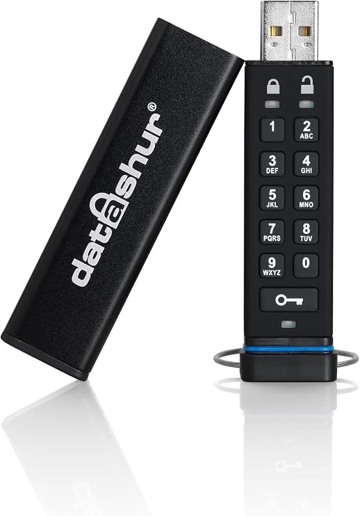 iStorage IS-FL-DA-256-8 8GB datAshur 256-bit USB 2.0 secure encrypted flash drive