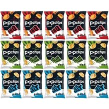 Popchips Potato Chips Variety Pack - Sour Cream & Onion, Sea Salt, BBQ - 0.8 Bags (28-Count) By Veher