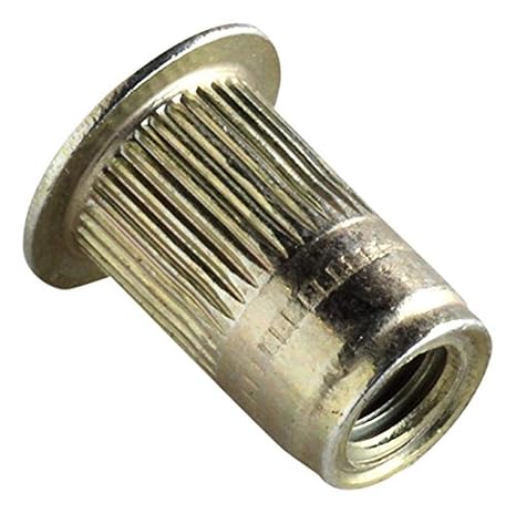 ALS4T-610-4.2 AL-Series Insert, Thread Size M6-1.0, Yellow-zinc trivalent with Clear Protective Coating, ROHS Compliant, Made in US, Grip Range 0,70-4,20, (Pack of 25pcs)