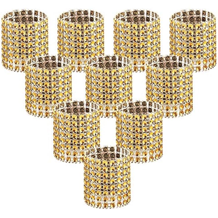 Accmor 100pcs Napkin Rings, Gold Napkin Rings Buckles for Table Decorations, Wedding, Dinner, Party, DIY Decoration