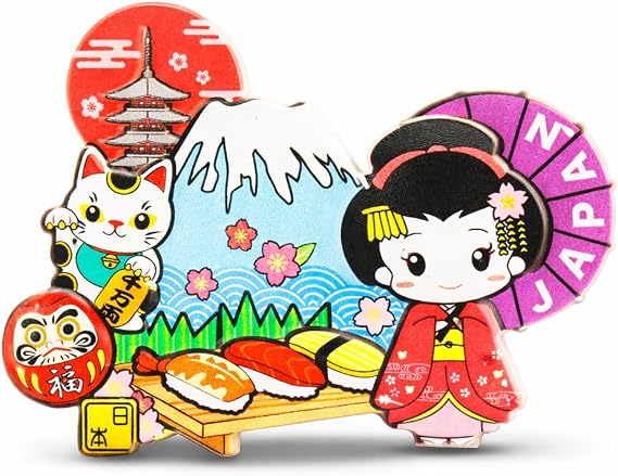 Strong Magnetic Fridge Magnet- Japanese Travel Souvenir Fridge Decoration with Strong Flat Magnet for Office Whiteboard, Cabinet &Cabinet Cute Locker