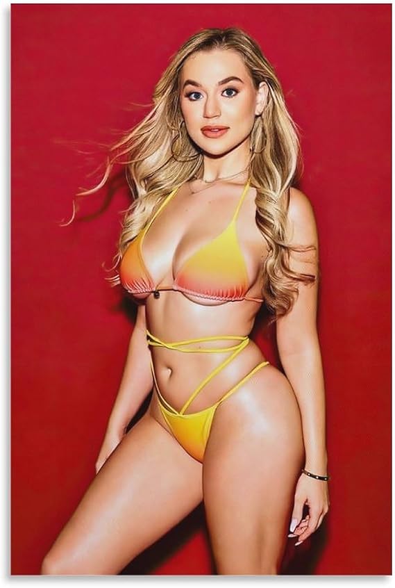 HBHCLXN Blake Blossom Sexy Poster Bikini Hot Girl Poster Canvas Wall Art Posters For Room Aesthetic And Decor Pictures For Living Room Bedroom Decor 20x30inch(50x75cm)