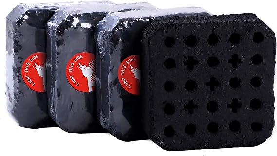 MUXI 4PCS Portable Grilling Charcoal Briquettes, 3 Seconds to Light, Sustainable Burning for 120 Mins, Easy Light Charcoal for Grill, Make BBQ Easy for Everyone, 5.2-Pound/Box