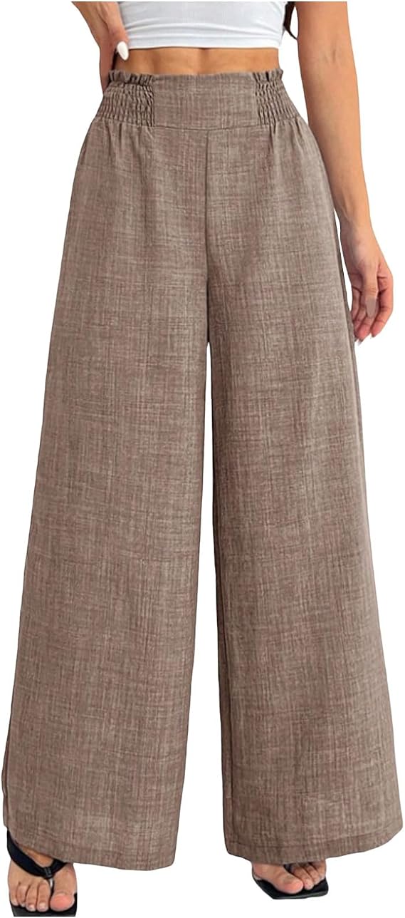 Women's Business Casual Dress Pants Trendy Dressy Casual Office Trousers High Waisted Stretch Yoga Workout Slacks