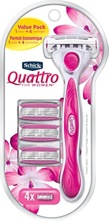 Schick Quattro Value Pack Razor with Blades for Women, 1 Set