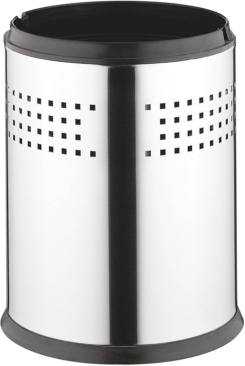 VitrA Arkitekta A44048 Trash Can, 3 L, Polished Stainless Steel Coating
