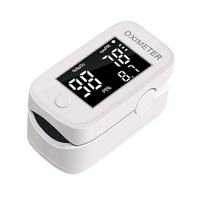Pulse Oximeter, Oxygen Monitor Fingertip 1.5 LED, Batteries & Lanyard