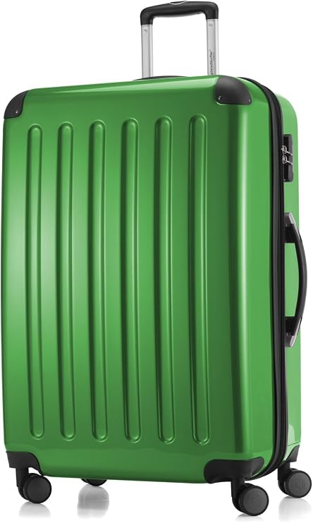 HAUPTSTADTKOFFER - Alex - Luggage Suitcase Hardside Spinner Trolley 4 Wheel Expandable, 75cm, green
