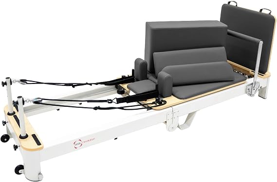 Pilates Reformer Machine Frame Multifunctional Portable Folding Bed Adjustable Resistance Home Gym Studio Equipment Compact Foldable Fitness Trampoline Jump Board Accessories Storage Bag