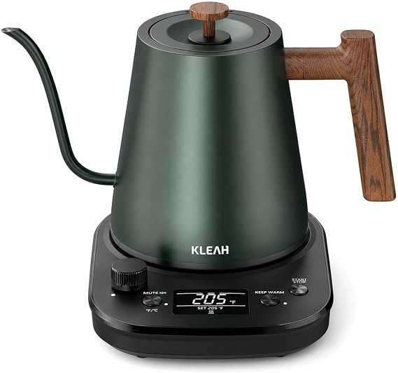 KLEAH Gooseneck Electric Kettle with Temperature Control - 0.8L Automatic Shut Off Tea & Coffee Kettle, Hot Water Boiler Pour Over Coffee Kettle,