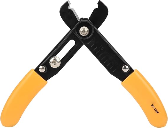 Adjustable Wire Stripper, Simple Wire Stripper Tool for Stranded and Thin Wires, Metal Body with Plastic-Coated Handle, Electrical Cable Stripping Cutter for DIY Electronics and Automotive Circuits