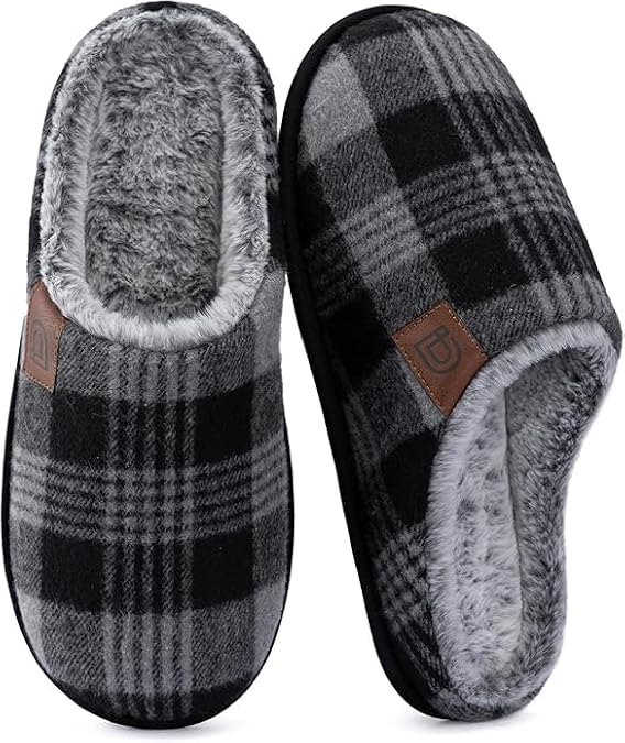 ULTRAIDEAS Men's Comfy Slip on House Slippers