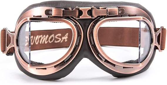 Motorcycle Goggles Vintage Pilot Style Cruiser Scooter Goggle