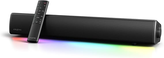 Sound Blaster GS5 Compact RGB Gaming Soundbar, For TV and PC, Black