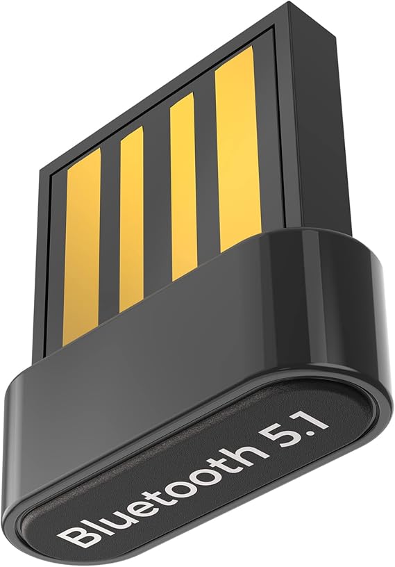 Bluetooth 5.1 USB Adapter, Bluetooth 5.1 Technology, Ultra Compact, For PC / Nano Size / Ver5.1 / Bluetooth Adapter, Maximum Communication Distance 65.4 ft 20 m, Low Latency, Wireless, apt-X EDR/LE Compatible Power Saving, Compatible with Windows 11/10/8.1/8/7 32/64 bit Mini