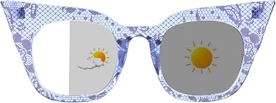 Retro Oversized Photochromic Reading Glasses for Women Outdoor Cat Eye Reading Sunglasses Ladies Presbyopic Readers N47