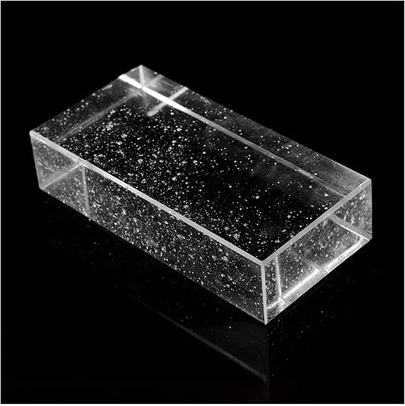 Glass Blocks Transparent Solid Glass Bricks, Room Divider Partition Decor,Solid Double-Sided Crystal Bricks(Style 4)