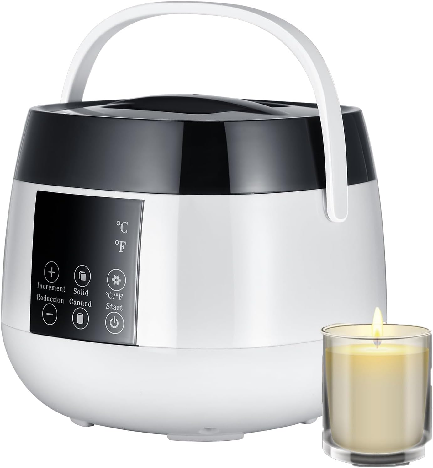 Electric Wax Melter, Small Candle Melting Pot With Led Temperature Display, Scented Wax Melts Kit With Candle Making, Soap Base Candle Making Supplies
