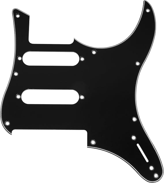 Musiclily Pro 9-Hole HSS Pickguard for Yamaha PAC112V Guitar 3Ply Black