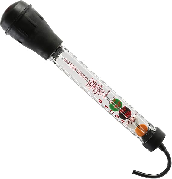 OEMTOOLS 24508 Battery Hydrometer Tester, 16.25 Inch Floating Disc Hydrometer, Accurate Specific Gravity Tester, Easy-to-Read Car Battery Tester, Golf Cart Battery Tester