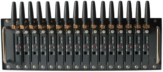 OSTENT GSM GPRS Modem Pool with Wavecom Q2426B Module 16 Ports USB Interface Emulated COM/RS232 AT Commands SMS MMS AU Plug Power Adapter