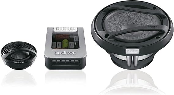 Audison AV K6 Voce Series 6.5" 2-Way Component Speaker System; AV 1.1 + AV 6.5 + AV CX 2W MB + Grilles