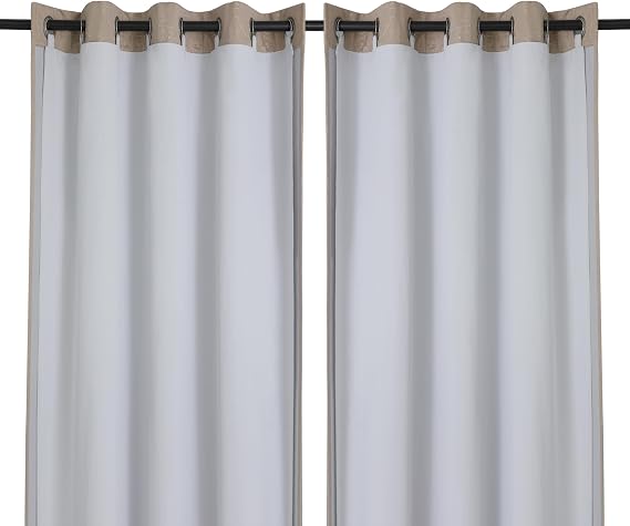 Chyhomenyc 2 Panels 100% Blackout Curtain Liners, Each 50" Wx80 L