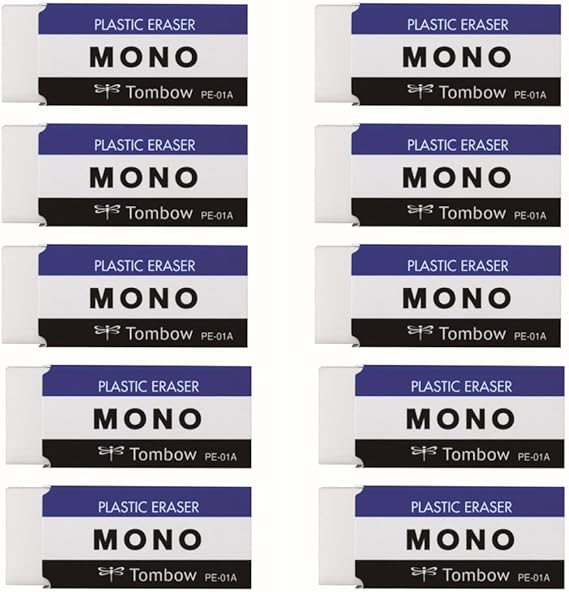 BooTool MONO PLASTIC ERASER 10piece pack [JAPAN Import] PE01