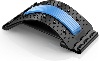 CNON Back Stretcher for Low Back Pain Relief, Multi-Level Back Cracker Board, Lower and Upper Back Popper for Herniated Disc, Sciatica, Scoliosis, Black