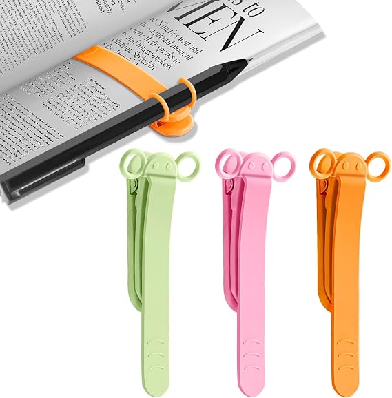 3Pcs Clip Automatic Bookmarks, Cute Page Markers for Book Lovers