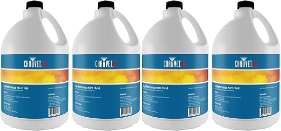 Gallon Bottles Chauvet DJ HFG Fluid for Hurricane Haze 2D Smoke Fog Machine Accessories Indoor and Outdoor, Weight 9 Pound, 4 Pack