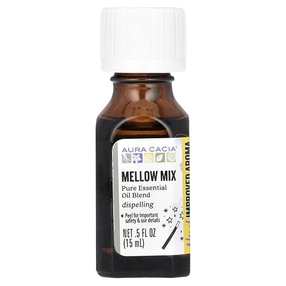 Aura Cacia Pure Essential Oil Blend, Mellow Mix, 0.5 fl oz (15 ml)