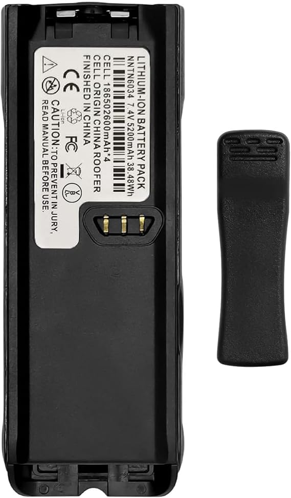7.4V High Capacity 5200mAh Li-ion Battery for XTS3000 XTS3500 XTS4250 XTS5000 Tetra MTP200 MTP300 NNTN6034 without IPMRES Function | XTS3500 XTS4250 XTS5000 Tetra MTP200 MTP300 Radio NNTN6034 without IPMRES Function