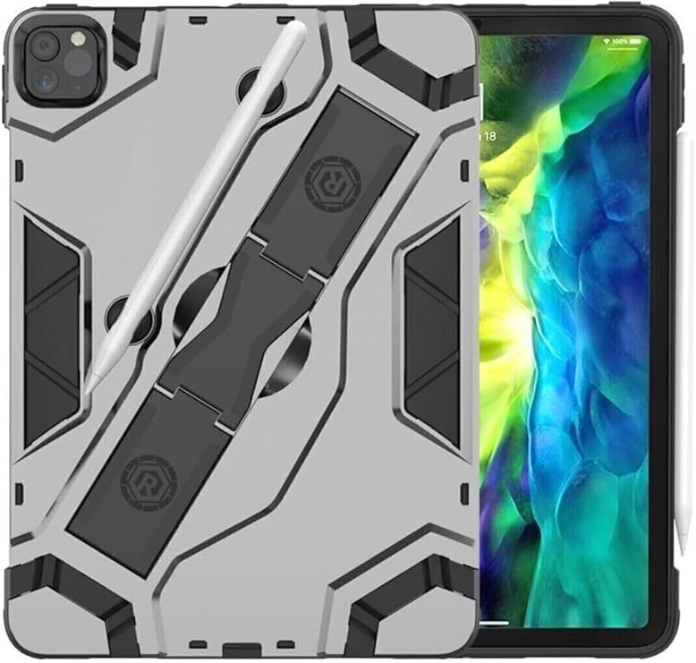 iPad Pro 11 2. Nesil 3. Nesil 4. Nesil ile Uyumlu Standlı Kalem Bölmeli Zırh Korumalı Kılıf