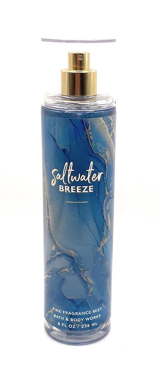 Bath & Body Works Saltwater Breeze Fine Fragrance Mist 8 Fluid Ounce Spray (Packaging As Pictured)