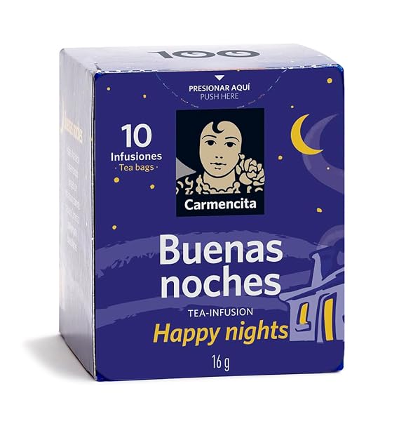 Carmencita. Happy Nights Tea Infusion. Buenas Noches (10 bags). 16g (0.56oz).