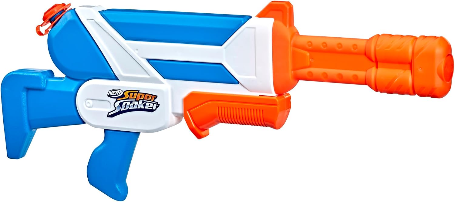 Nerf Super Soaker Twister Water Blaster, 2 Twisting Streams of Water, Pump to Fire, Outdoor Water-Blasting Fun, Multicolor F3884