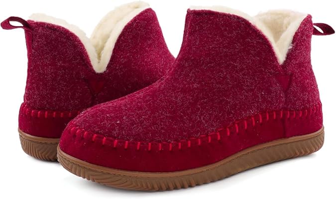 Zizor Women's Moccasin Bootie Slippers, Memory Foam House Shoes