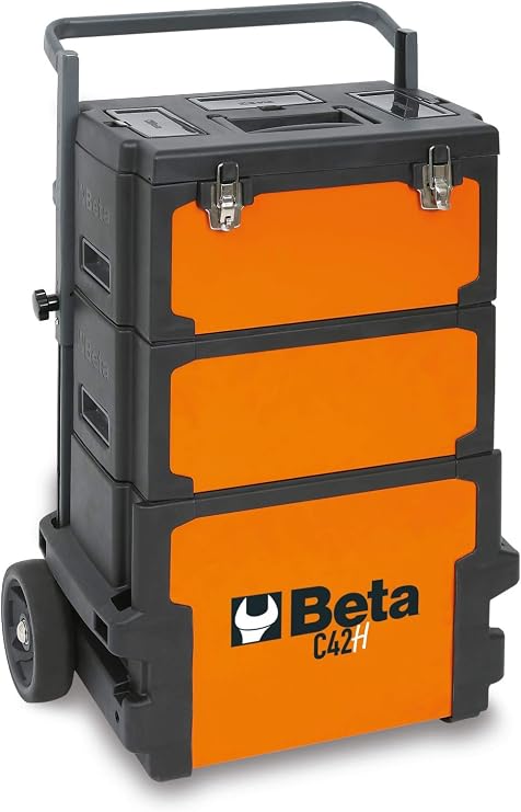 Beta C42H Three Module Rolling Metal Tool Box Trolley