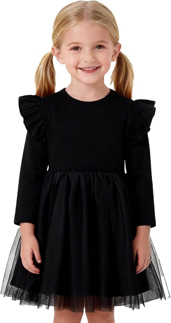 Magic Park 18M-7Y Toddler Ruffle Dress Girl Tulle A-line Sundress