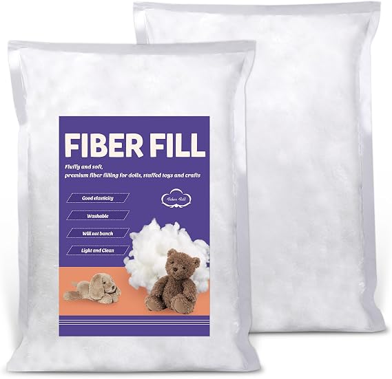 260g/9.17oz Polyester Fill, Recycled Polyester Fiber, Stuffing for Stuffed Animals, High Resilience Stuffing Fluff Fiberfill for Pillow Filling, Crochet Dolls and Home Decors Projects