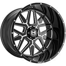 HOSTILE 22x12 H128 Diablo Blade Cut (Gloss Black & Milled) Wheel 6x135 (-44mm)