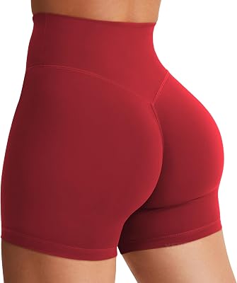 YEOREO Womens Biker Shorts 3.6 4.5  6 Workout Gym Shorts Craze High Waist Tummy Control Hidden Scrunch Running Yoga